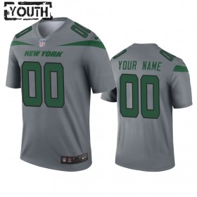 Tröjor New York Jets Custom grå Inverted Legend - Barn